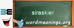 WordMeaning blackboard for siraskier